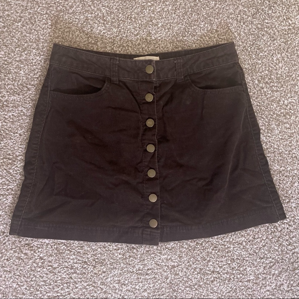 Brown cord skirt